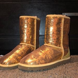 Gold Sequin UGG Boots